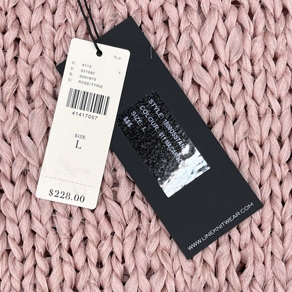 NWT Anthropologie LINE Open Knit Pullover Rose Sweater Size Large - Picture 5 of 5